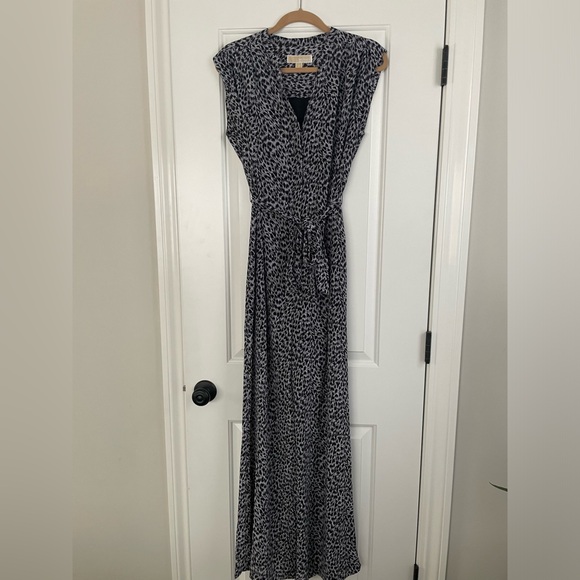 Michael Kors leopard wide leg jumpsuit. - Picture 2 of 4